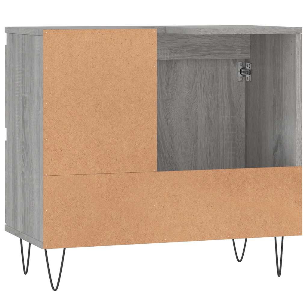 vidaXL Ντουλάπι Μπάνιου Γκρι Sonoma 65x33x60 εκ. Επεξεργασμένο Ξύλο