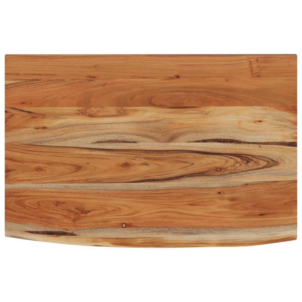 vidaXL Ράφι Επιτοίχιο Ορθ. Live Edge 70x40x3,8 εκ. Μασίφ Ξύλο Ακακίας