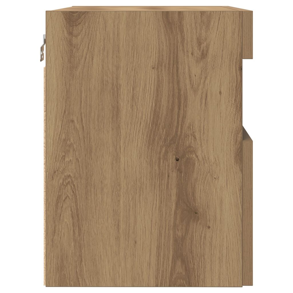 vidaXL Ντουλάπα Τοίχου για TV με LED Φώτα Artisan Oak 60x30x40 εκ.