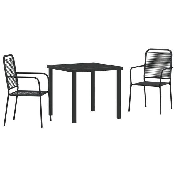 vidaXL Σέτ φαγητού για κήπο 5 pcs Μαύρο