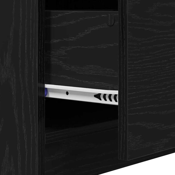 vidaXL Ντουλάπι Νεροχύτη Μαύρη Οξυά 40 x 37 x 59 cm Επεξεργασμένο ξύλο