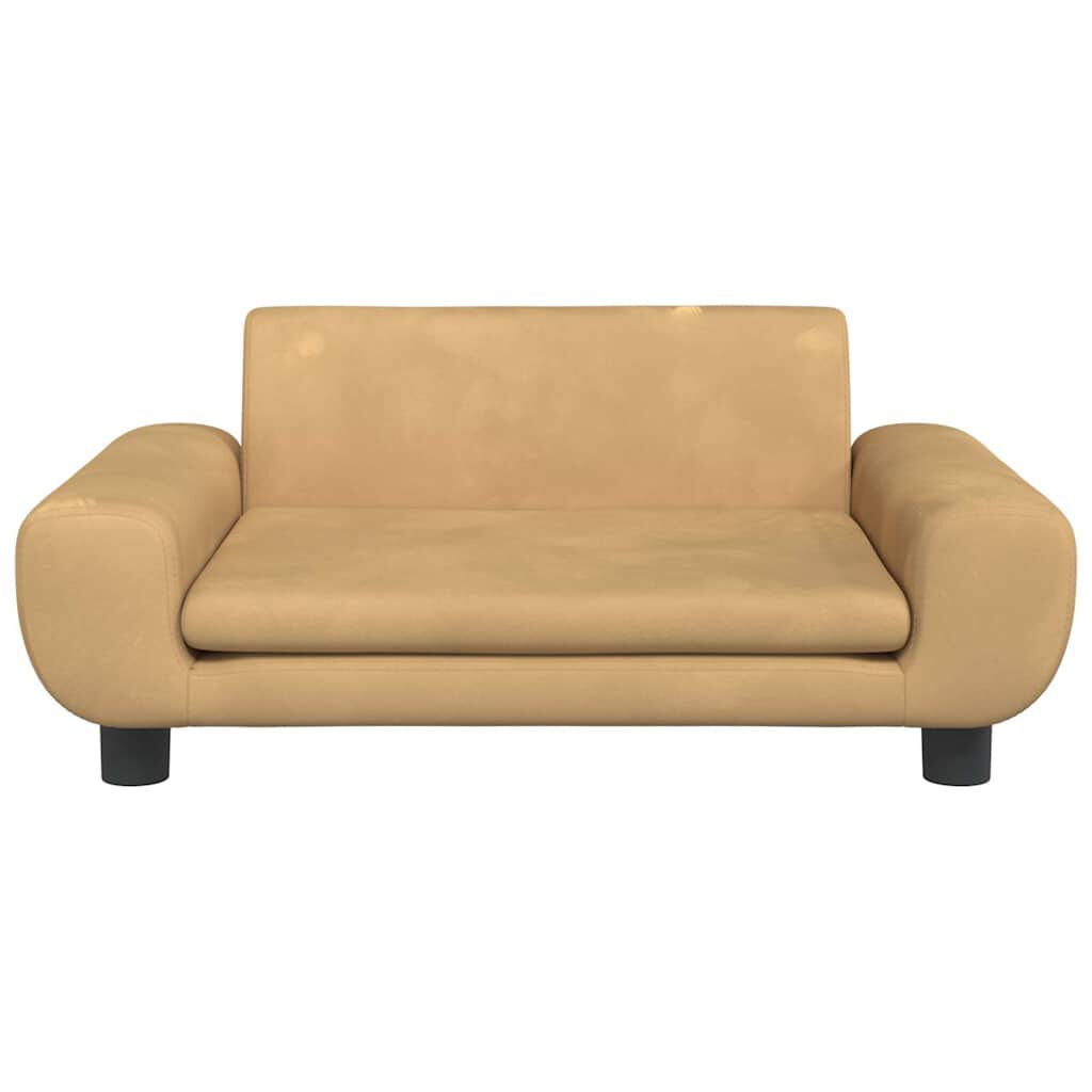 vidaXL Κρεβάτι Σκύλου Καφέ 70 x 45 x 33 εκ. Βελούδινο