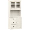 vidaXL &Beta;&iota;&tau;&rho;ί&nu;&alpha; VIGO &Lambda;&epsilon;&upsilon;&kappa;ή 78 x 40 x 175 &epsilon;&kappa;. &alpha;&pi;ό &Mu;&alpha;&sigma;ί&phi; &Xi;ύ&lambda;&omicron; &Pi;&epsilon;ύ&kappa;&omicron;&upsilon;