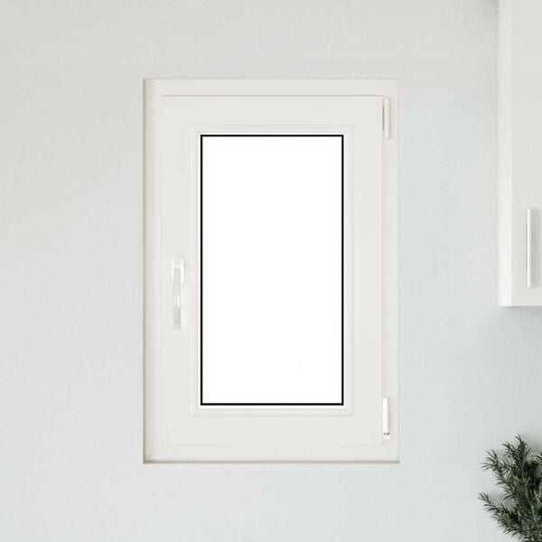 vidaXL Παράθυρο Υπογείου "RISOR" 50x75 εκ. Ανακλινόμενο & Περιστρεφόμενο DIN Δεξί Ανθρακί