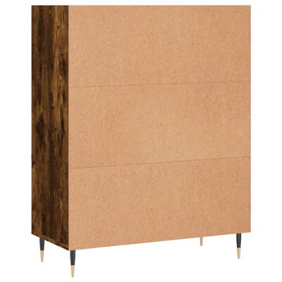 vidaXL Βιβλιοθήκη Καπνιστή Δρυς 69,5 x 32,5 x 90 εκ. από Επεξεργ. Ξύλο