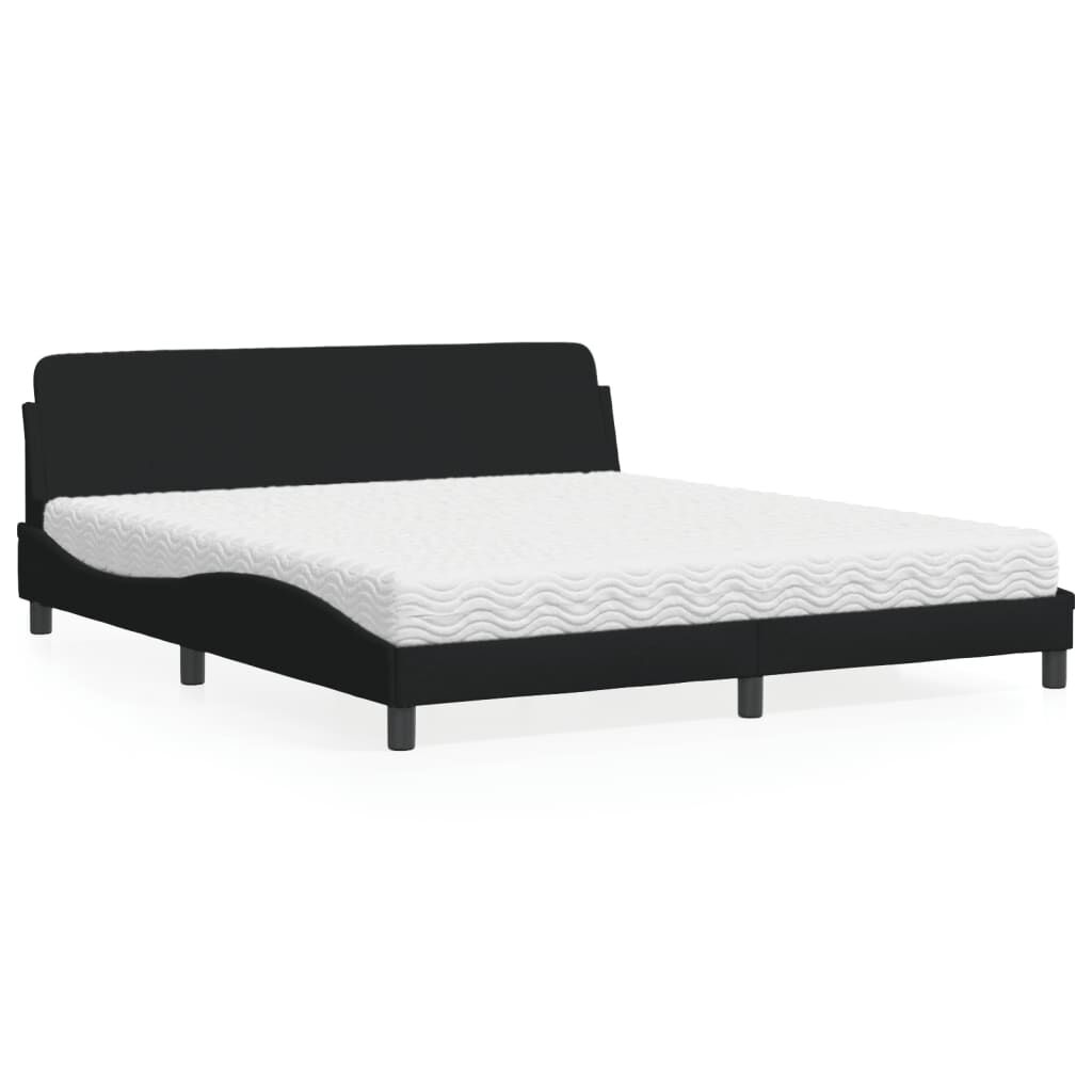 vidaXL Κρεβάτι Μαύρο 180x200 εκ. Υφασμάτινο