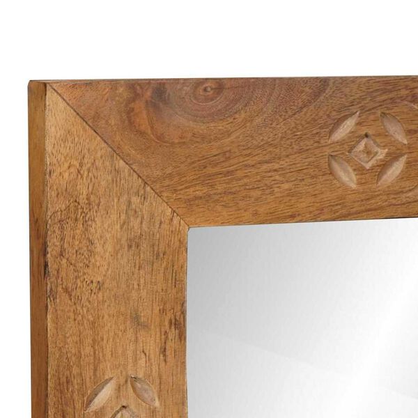 vidaXL Καθρέφτης Ανοιχτό καφέ 57 x 70 x 3 εκ Μασίφ ξύλο μάνγκο