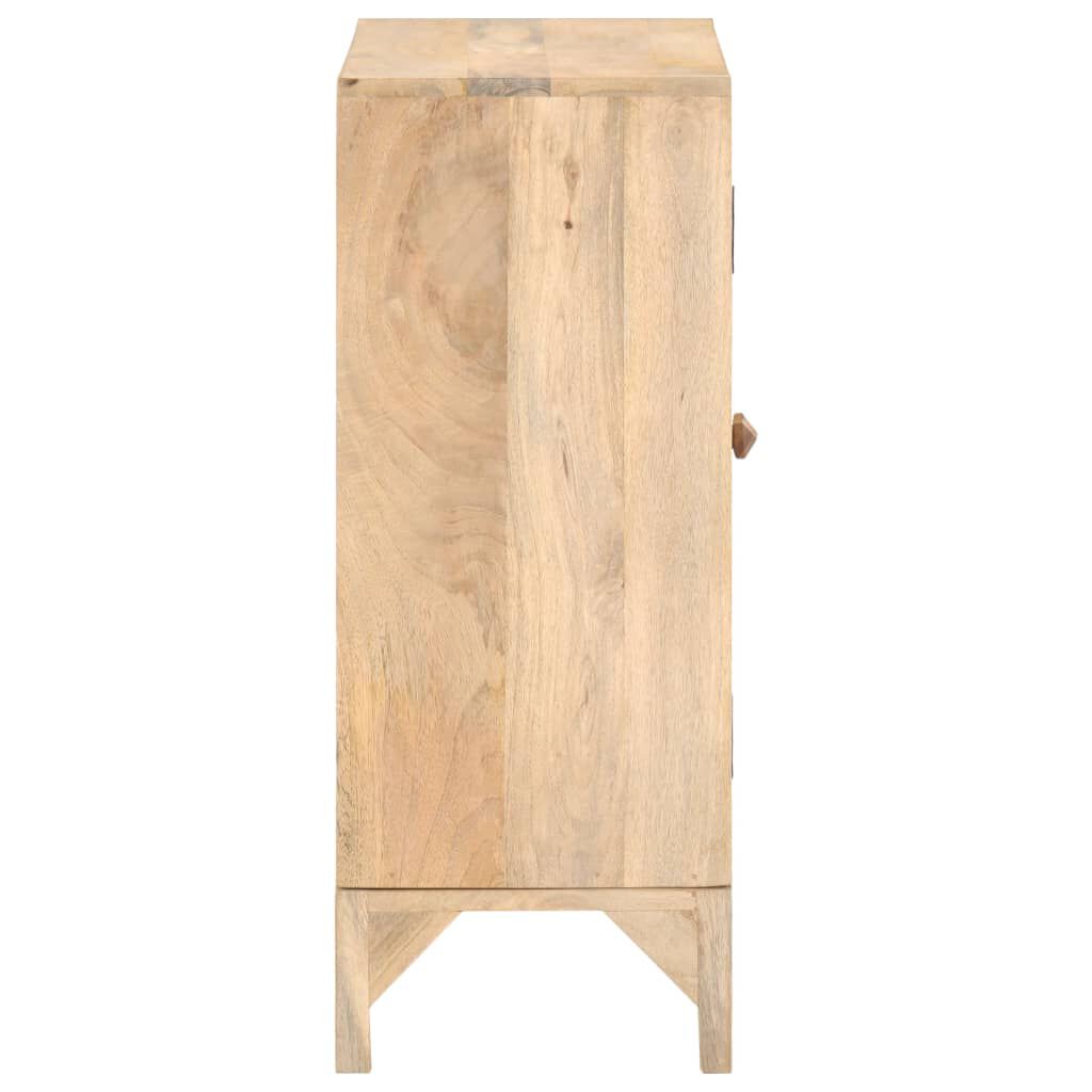 vidaXL Ντουλάπι 80x30x73 εκ. Μασίφ Ξύλο Μάνγκο και Φυσικό Ζαχαροκάλαμο