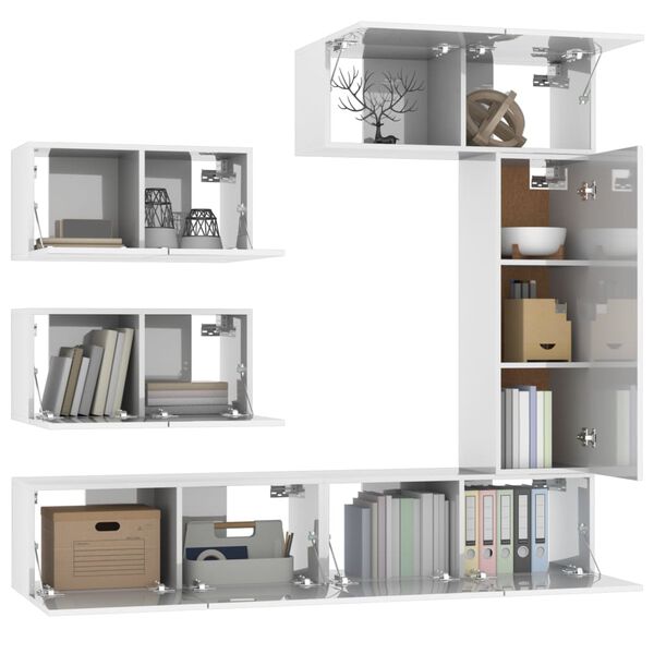 vidaXL &Sigma;&epsilon;&tau; &Epsilon;&pi;ί&pi;&lambda;&omega;&nu; &Tau;&eta;&lambda;&epsilon;ό&rho;&alpha;&sigma;&eta;&sigmaf; 6 &Tau;&epsilon;&mu;&alpha;&chi;ί&omega;&nu; &Gamma;&upsilon;&alpha;&lambda;. &Lambda;&epsilon;&upsilon;&kappa;ό &Epsilon;&pi;&epsilon;&xi;. &Xi;ύ&lambda;&omicron;