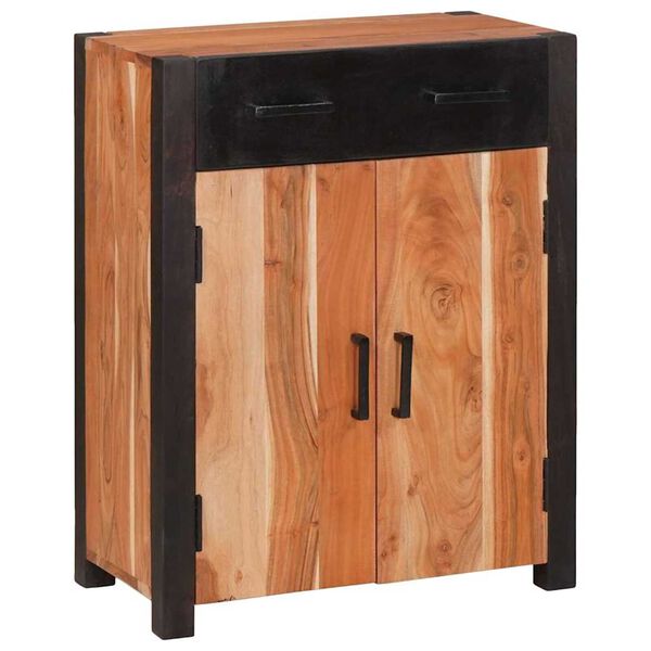 vidaXL Πλαϊνό γραφείο 3 pcs Καφέ 165 x 30 x 75 εκ Μασίφ ξύλο ακακίας
