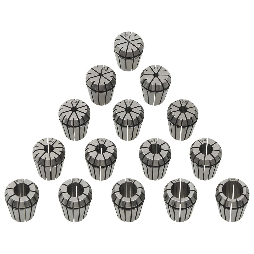 vidaXL Τσιμπίδια Collet Φρέζας Σετ 15 τεμ. ER25