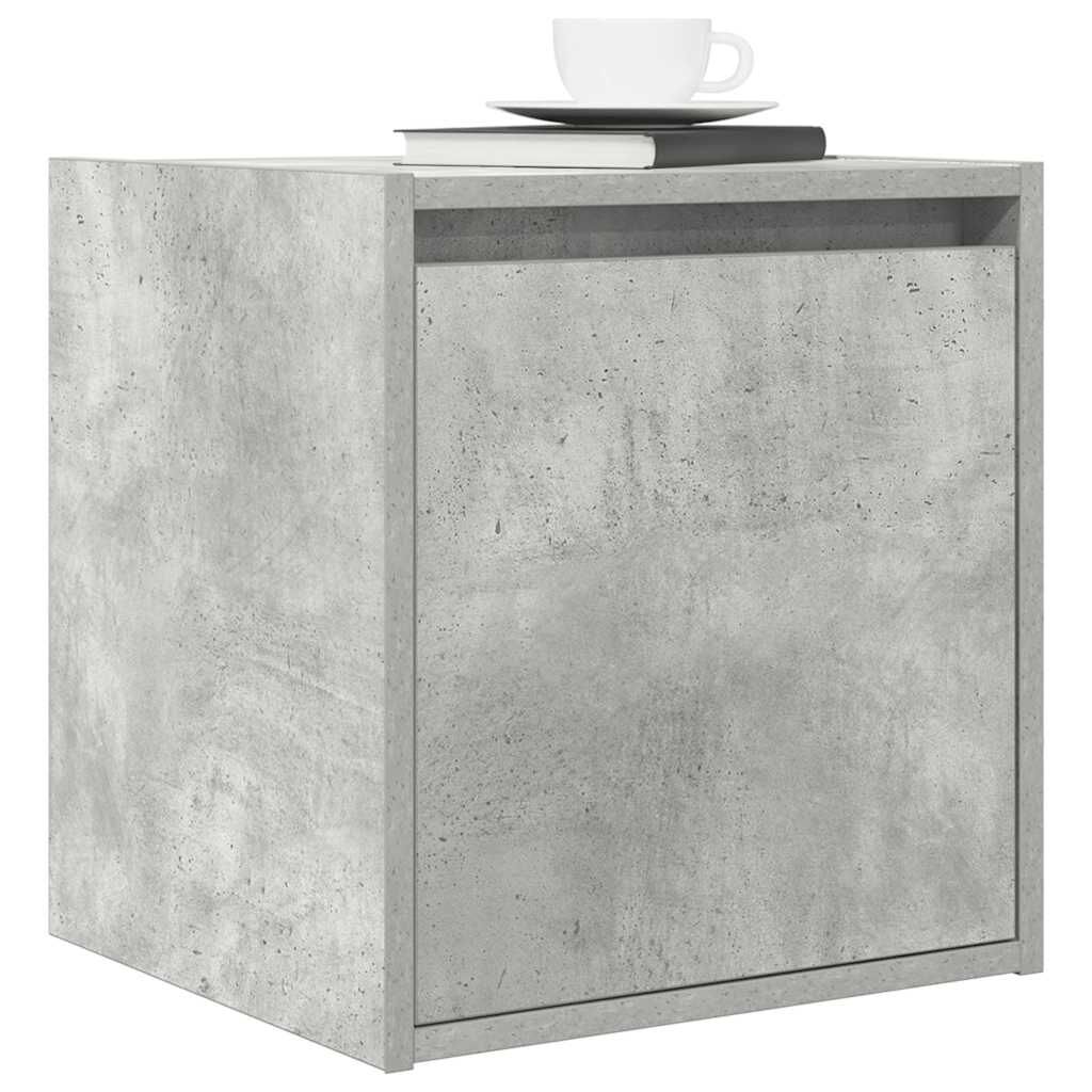 vidaXL Κομοδίνο Επιτοίχιο Γκρι Σκυροδέματος 38x34x40 εκ.