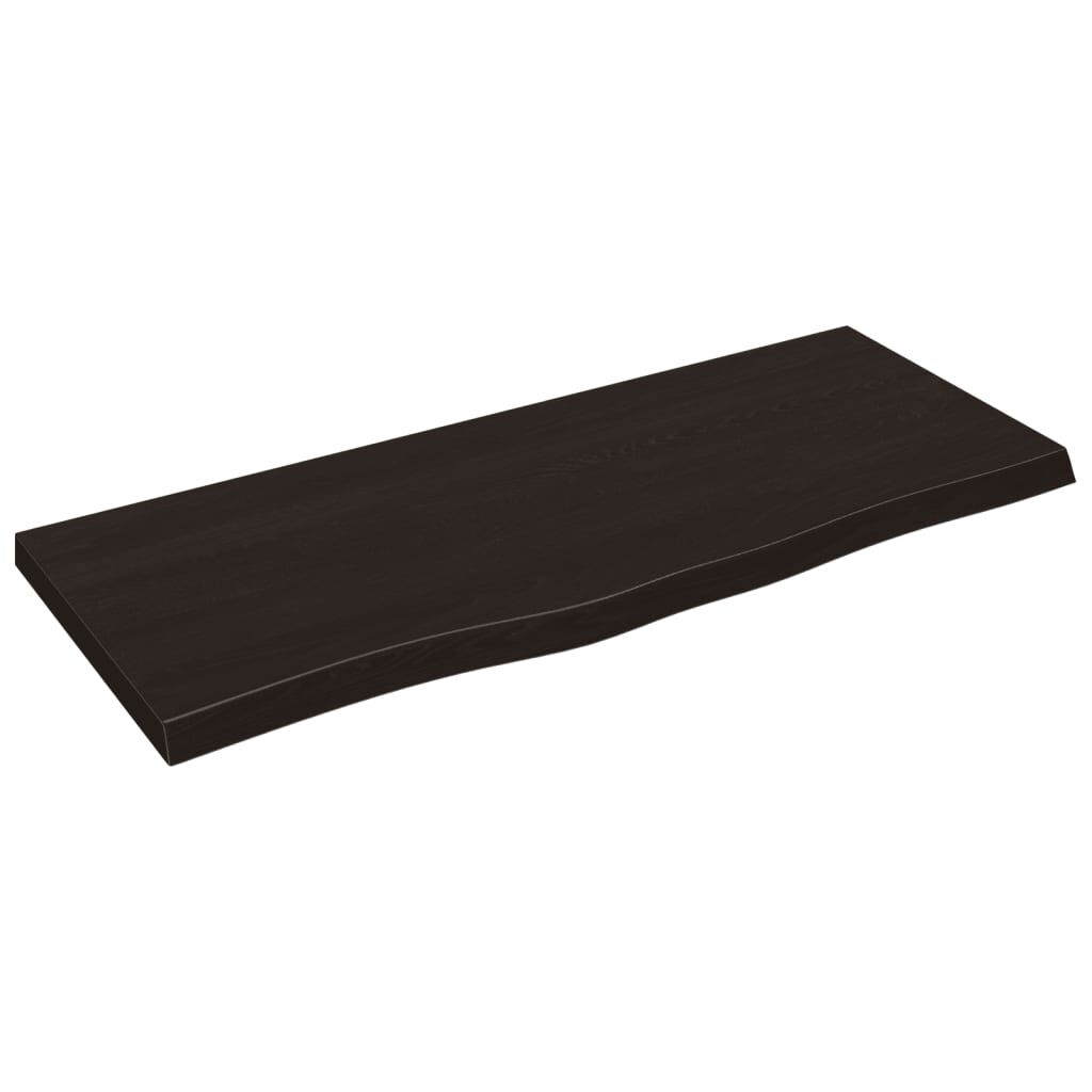 vidaXL Ράφι Τοίχου Σκούρο Καφέ 100x40x(2-4) εκ. Επεξ. Μασίφ Ξύλο Δρυός