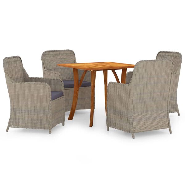 vidaXL &Sigma;&epsilon;&tau; &Tau;&rho;&alpha;&pi;&epsilon;&zeta;&alpha;&rho;ί&alpha;&sigmaf; &Kappa;ή&pi;&omicron;&upsilon; 5 &Tau;&epsilon;&mu;&alpha;&chi;ί&omega;&nu; &Kappa;&alpha;&phi;έ