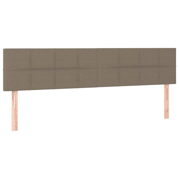 vidaXL Κεφαλάρια Κρεβατιού 2 τεμ. Taupe 80 x 5 x 78/88 εκ. Υφασμάτινο