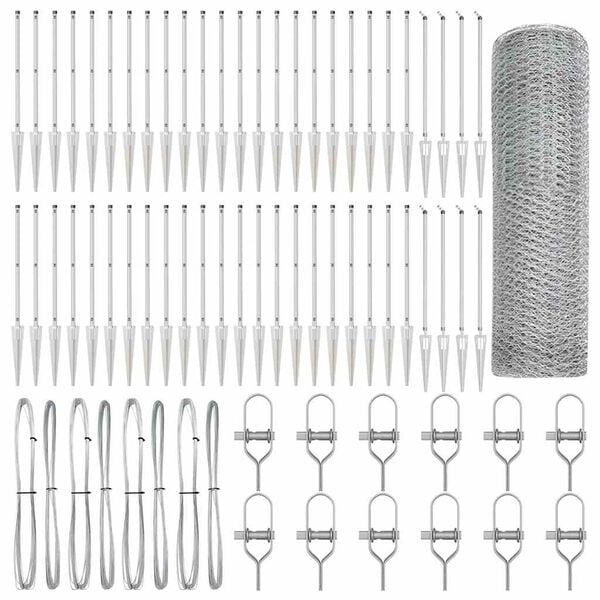 vidaXL &Sigma;&tau;ύ&lambda;&omicron;&sigmaf; &Pi;&epsilon;&rho;&iota;&phi;&rho;ά&xi;&epsilon;&omega;&nu; &Alpha;&sigma;&eta;&mu;ί 100 x 1,2 m (25 mm &delta;ί&chi;&tau;&upsilon;) &Alpha;&tau;&sigma;ά&lambda;&iota;