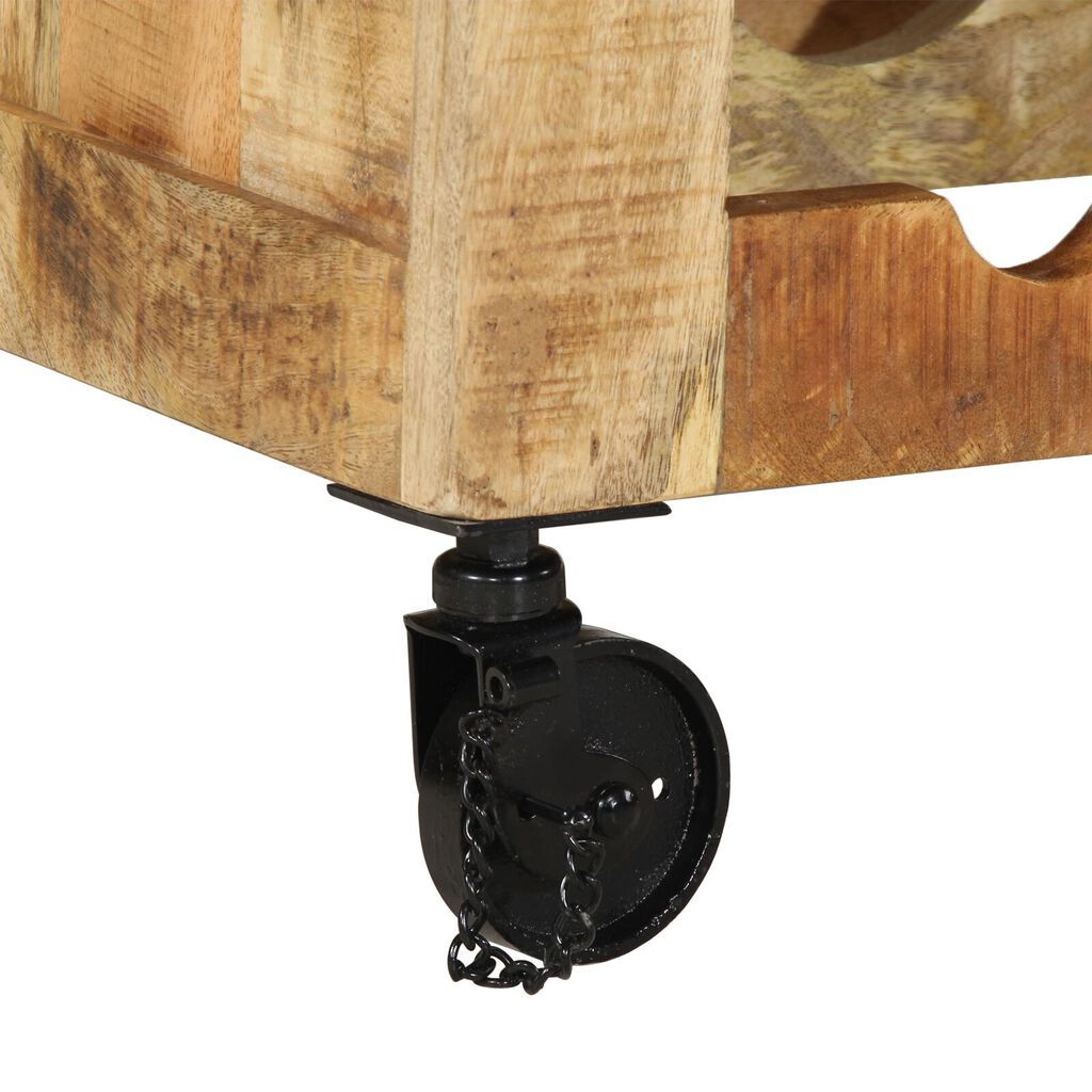 vidaXL Καρότσι Κουζίνας 55x40x80 cm Μασίφ Ρουστίκ Ξύλο Μάνγκο