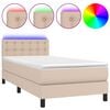 vidaXL &Kappa;&rho;&epsilon;&beta;ά&tau;&iota; Boxspring &Sigma;&tau;&rho;ώ&mu;&alpha;&LED &Kappa;&alpha;&pi;&omicron;&upsilon;&tau;&sigma;ί&nu;&omicron; 90x200 &epsilon;&kappa;. &Sigma;&upsilon;&nu;&theta;. &Delta;έ&rho;&mu;&alpha;