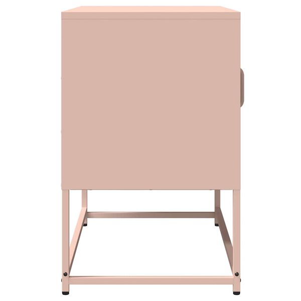 ντουλάπι τηλεόρασης vidaXL Ροζ 68x39x60,5 cm Ατσάλι ψυχρής έλασης