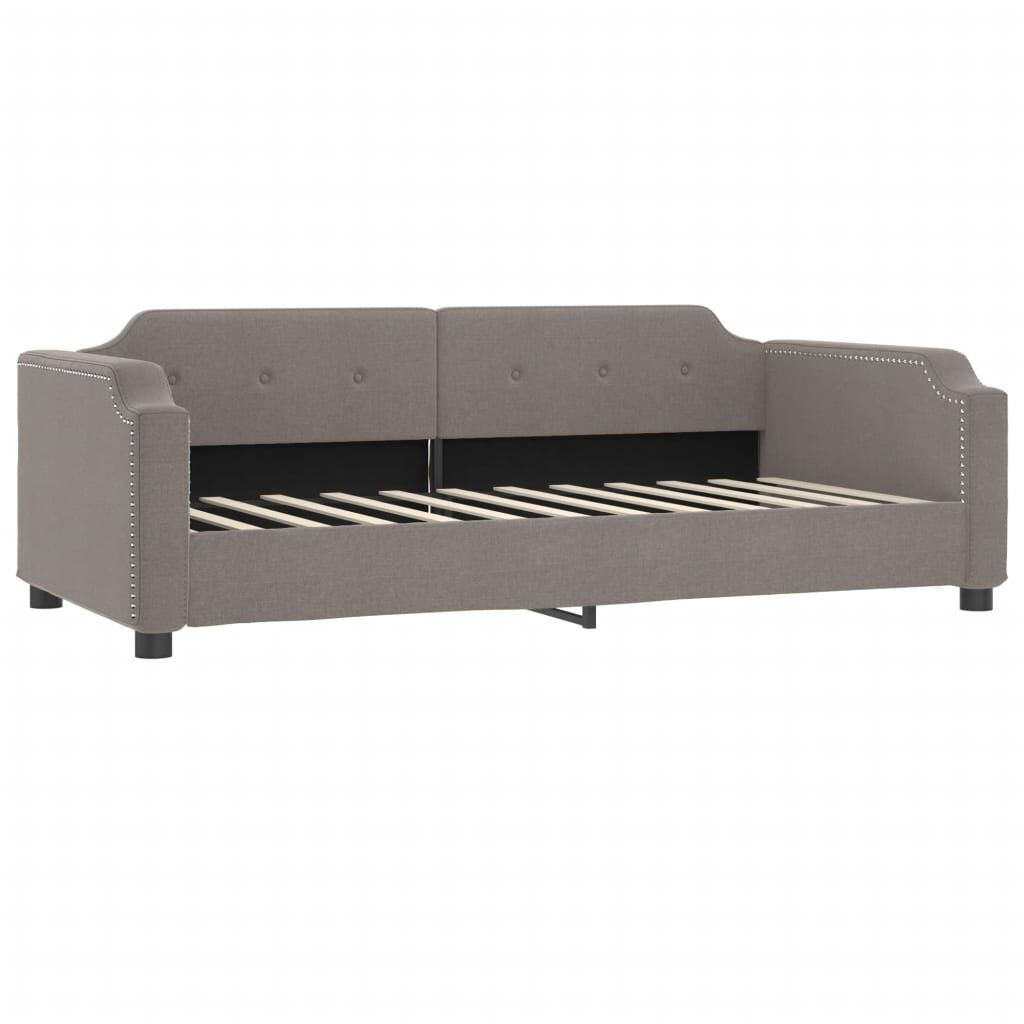 vidaXL Καναπές Κρεβάτι Συρόμενος Taupe 100x200εκ. Υφασμάτινος Συρτάρια