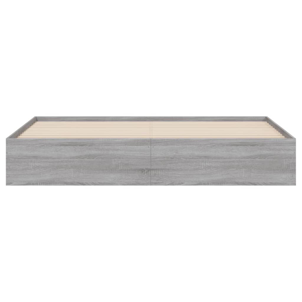 vidaXL Πλαίσιο Κρεβατιού με συρτάρια Γκρι sonoma 160x200εκ. Επεξ. Ξύλο