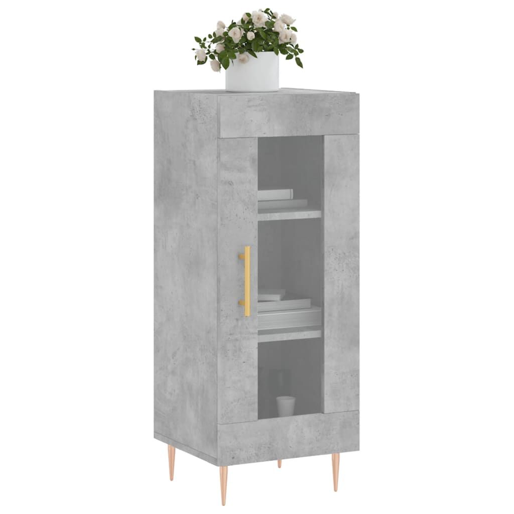 vidaXL Ντουλάπι Γκρι Σκυροδέματος 34,5x34x90 εκ. Επεξεργασμένο Ξύλο
