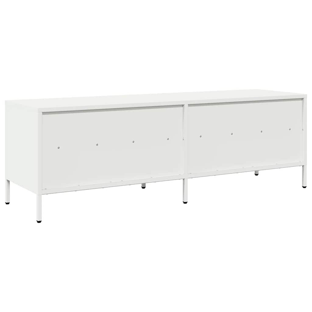 vidaXL Έπιπλο Τηλεόρασης Λευκό 135x39x43,5 εκ. Ατσάλι Ψυχρής Έλασης
