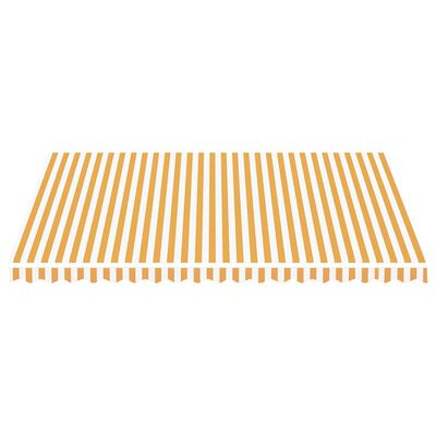 vidaXL Τεντόπανο Ανταλλακτικό Κίτρινο / Λευκό 4,5 x 3,5 μ.