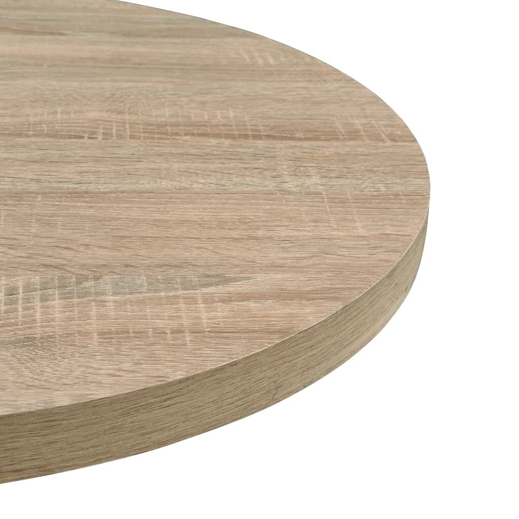 vidaXL Τραπέζι Bistro Στρογγυλό Χρώμα Δρυός 80 x 75 εκ. MDF / Ατσάλι