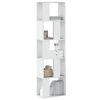vidaXL Βιβλιοθήκη 5 Επιπέδων Λευκή 45 x 23,5 x 162,5 εκ. Επεξεργ. Ξύλο