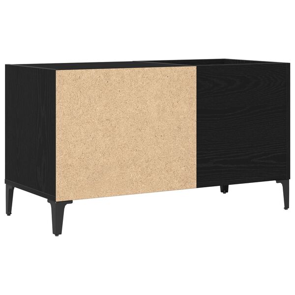 vidaXL Ντουλάπα Δίσκων Μαύρη Δρυς 84,5x38x48 εκ Επεξεργασμένο Ξύλο