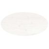 vidaXL Επιφάνεια Τραπεζιού Οβάλ Λευκή 70x35x2,5 εκ. Μασίφ Ξύλο Πεύκου