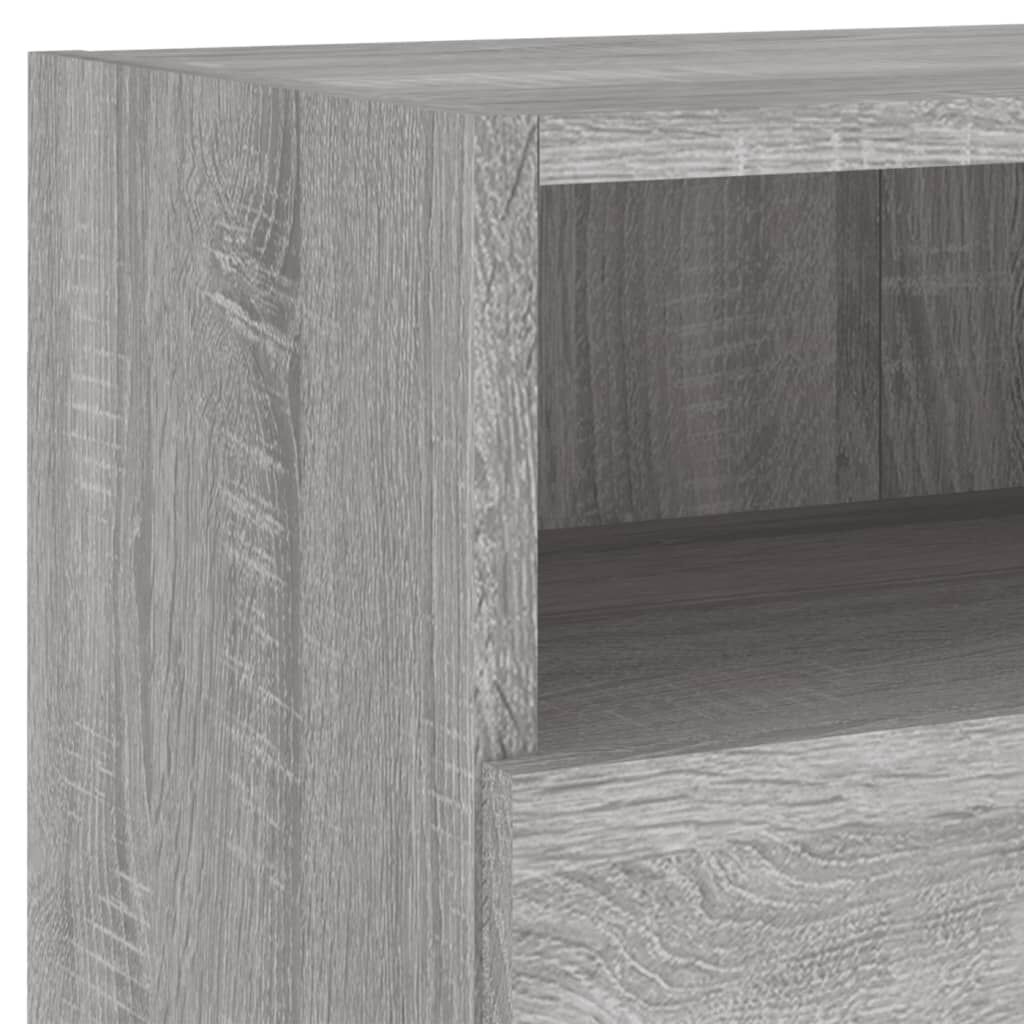 vidaXL Ντουλάπια Τοίχου Τηλ. 2 τεμ. Γκρι Sonoma 80x30x30εκ. Επεξ. Ξύλο
