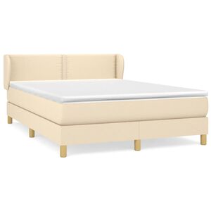 vidaXL &Kappa;&rho;&epsilon;&beta;ά&tau;&iota; Boxspring &mu;&epsilon; &Sigma;&tau;&rho;ώ&mu;&alpha; &Kappa;&rho;&epsilon;&mu; 140x200 &epsilon;&kappa;. &Upsilon;&phi;&alpha;&sigma;&mu;ά&tau;&iota;&nu;&omicron;