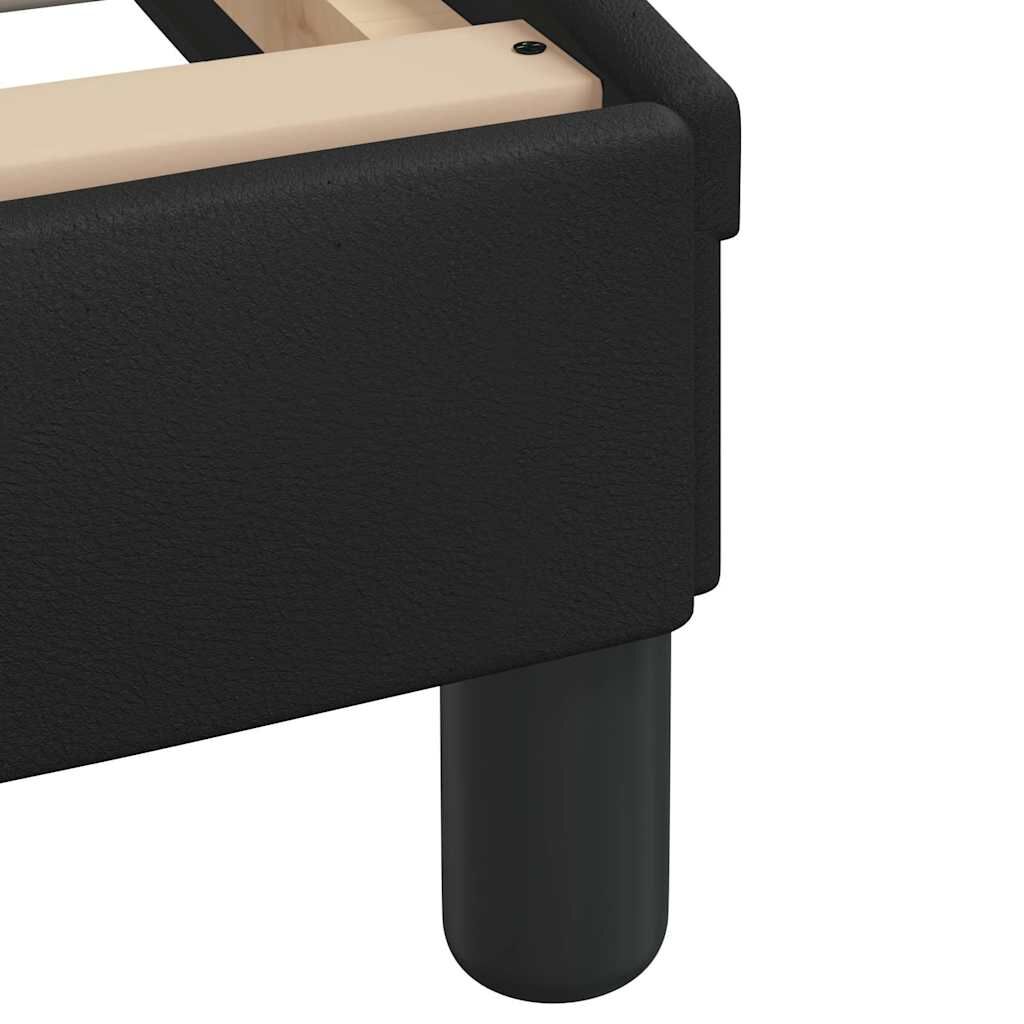 vidaXL Κρεβάτι με Στρώμα Μαύρο 180x200 εκ. από Συνθετικό δέρμα