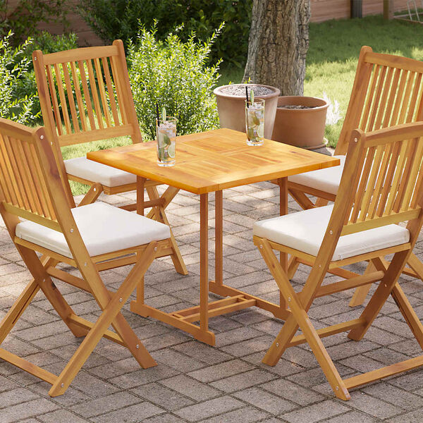 vidaXL &Epsilon;&pi;&iota;&phi;ά&nu;&epsilon;&iota;&alpha; &Tau;&rho;&alpha;&pi;&epsilon;&zeta;&iota;&omicron;ύ 70 x 70 x 2,5 &epsilon;&kappa;. &alpha;&pi;ό &Mu;&alpha;&sigma;ί&phi; &Xi;ύ&lambda;&omicron; Teak