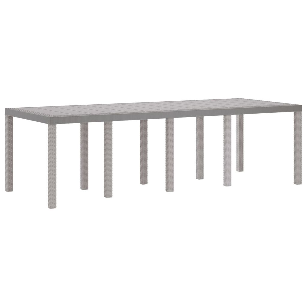 vidaXL Τραπέζι Κήπου Ανοιχτό Γκρι 250x100x73 εκ. Πολυκαρβονικό