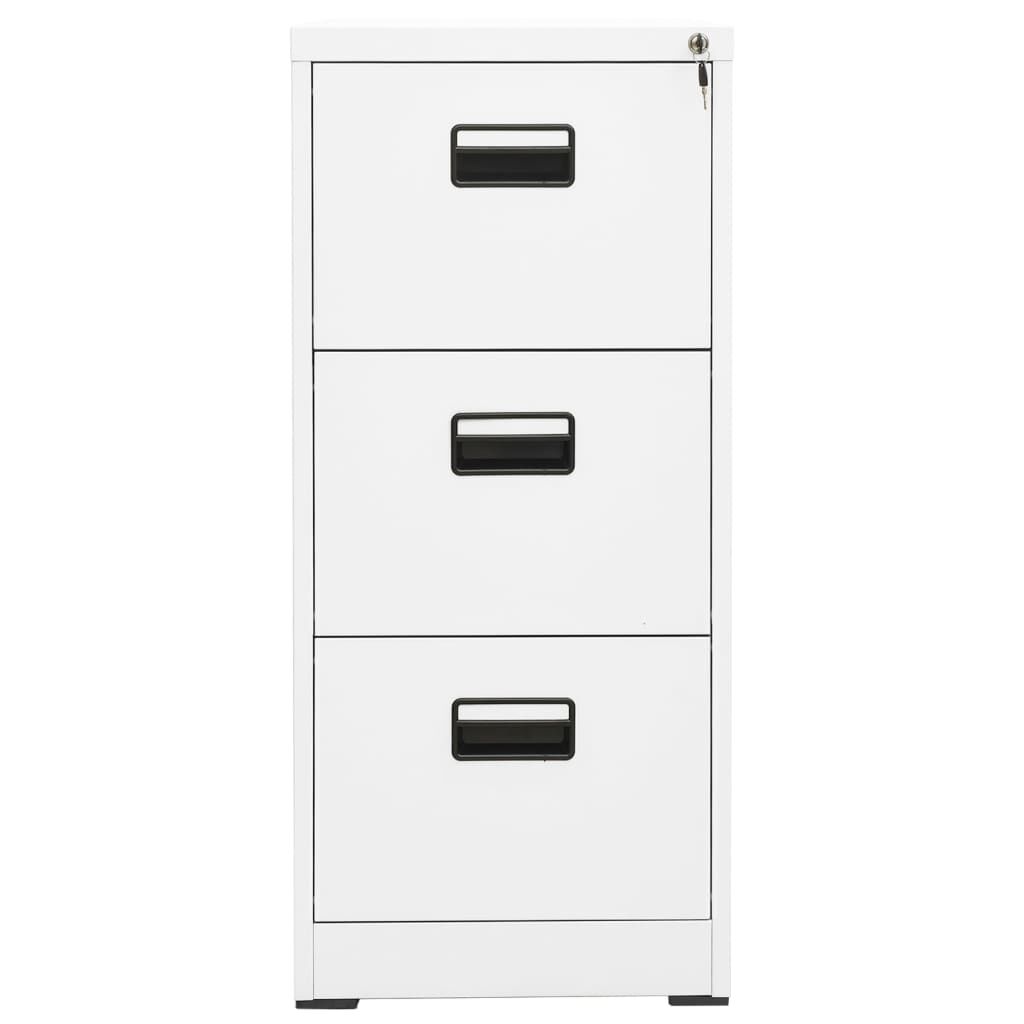 vidaXL Αρχειοθήκη Λευκή 46 x 62 x 102,5 εκ. από Ατσάλι