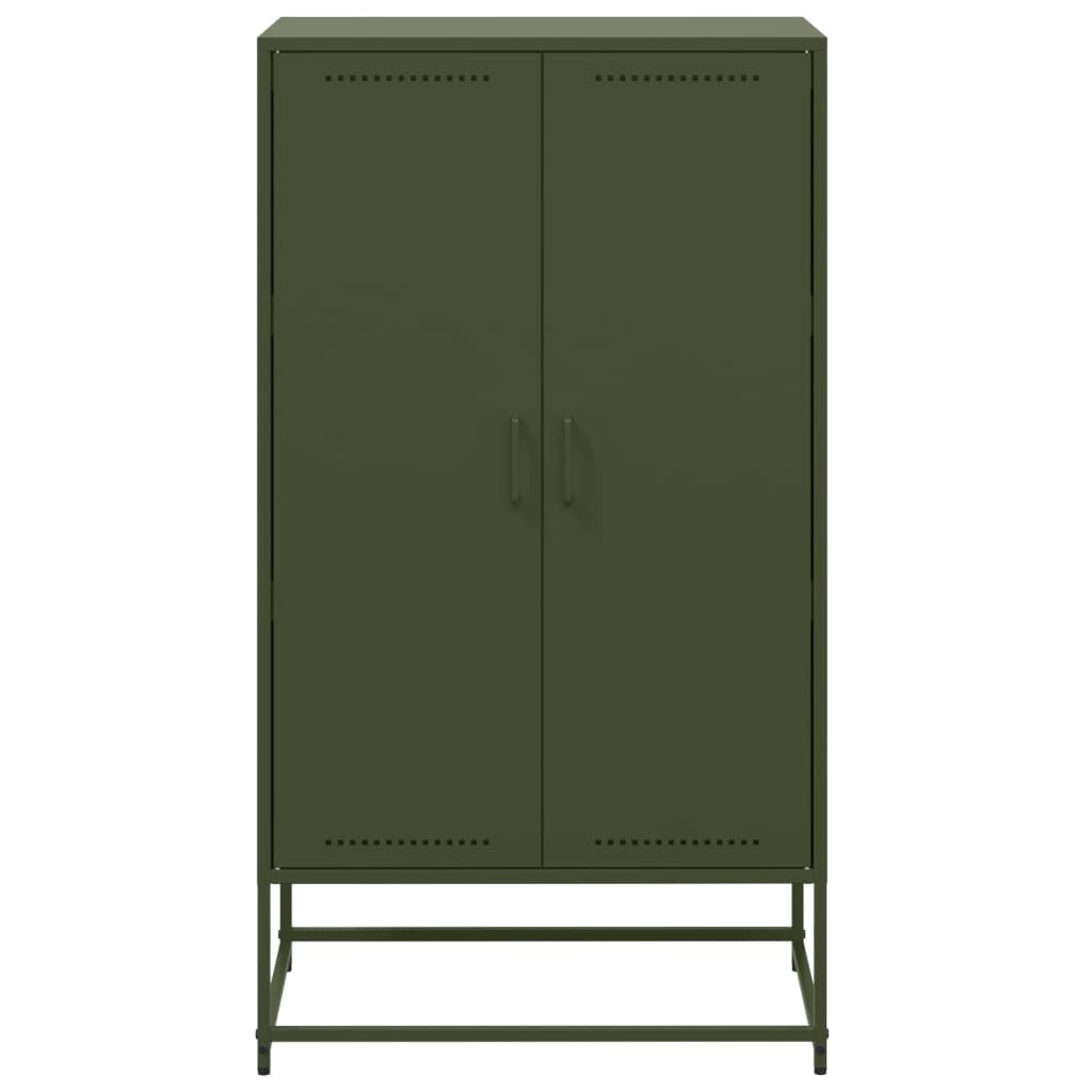 vidaXL Ντουλάπι Πράσινο Λαδί 68,5x38,5x123,5 εκ. από Ατσάλι
