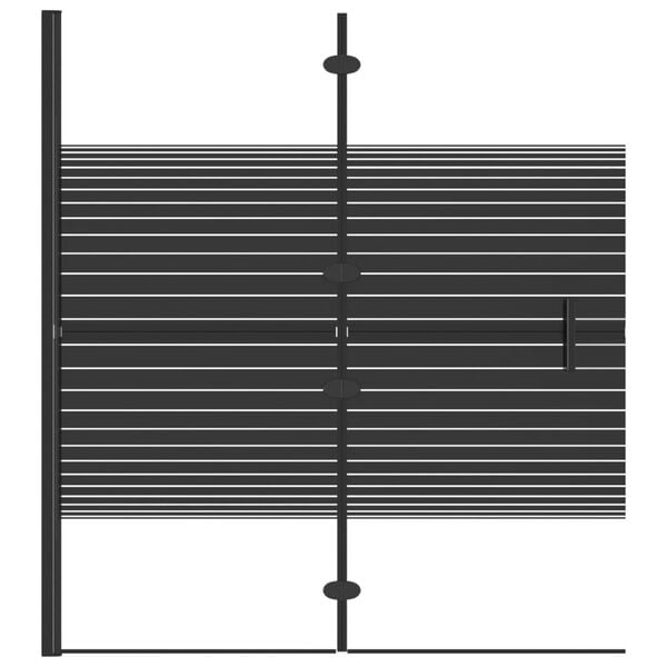 vidaXL Καμπίνα Μπανιέρας Πτυσσόμενη Μαύρη 120 x 140 εκ. από ESG