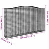 vidaXL Συρματοκιβώτια Τοξωτά 6 τεμ. 400x50x220/240 εκ. Γαλβαν. Ατσάλι