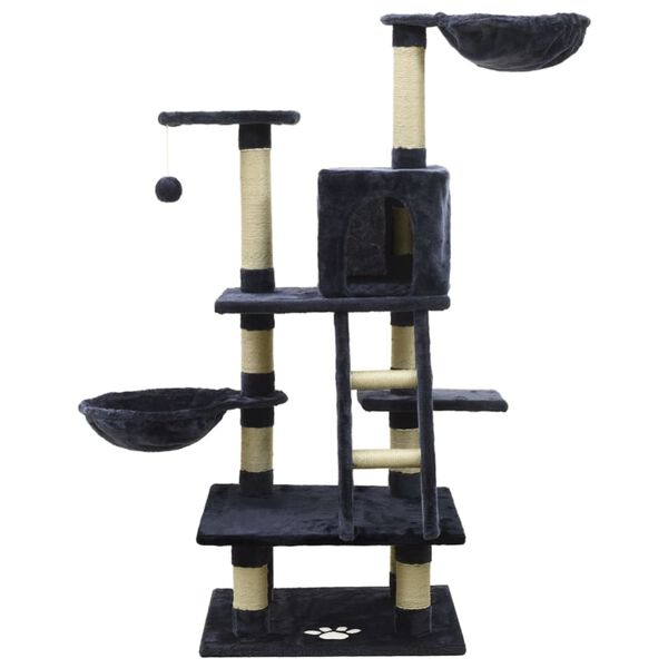 vidaXL Γατόδεντρο Μπλε 122 εκ. με Στύλους Ξυσίματος από Σχοινί Σιζάλ