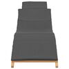 vidaXL Ξαπλώστρα Σκούρο γκρι 188 x 55 x 59 εκ. Μασίφ ξύλο teak
