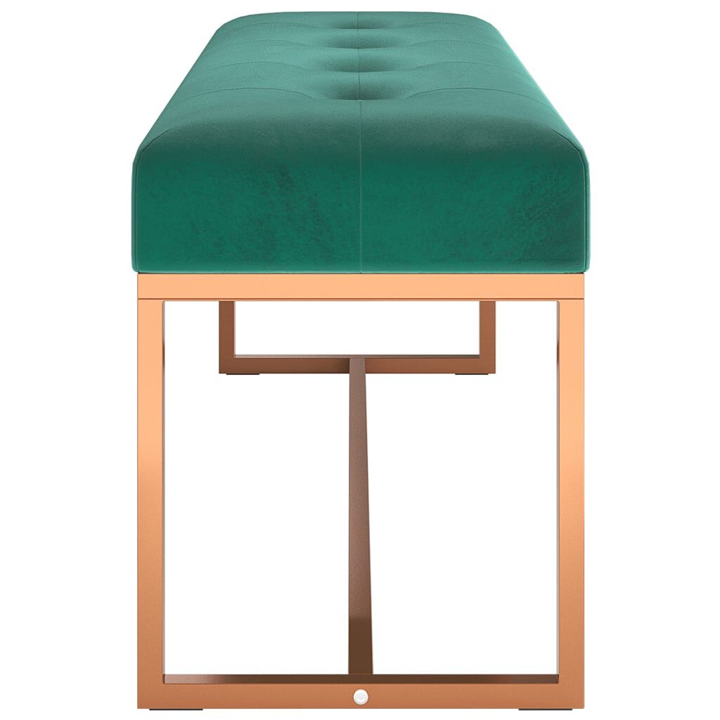 vidaXL Πάγκος Σκούρο Πράσινο 110 x 36 x 45 εκ. Βελούδινος