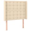 vidaXL Κρεβάτι Boxspring με Στρώμα & LED Κρεμ 80x200 εκ. Υφασμάτινο