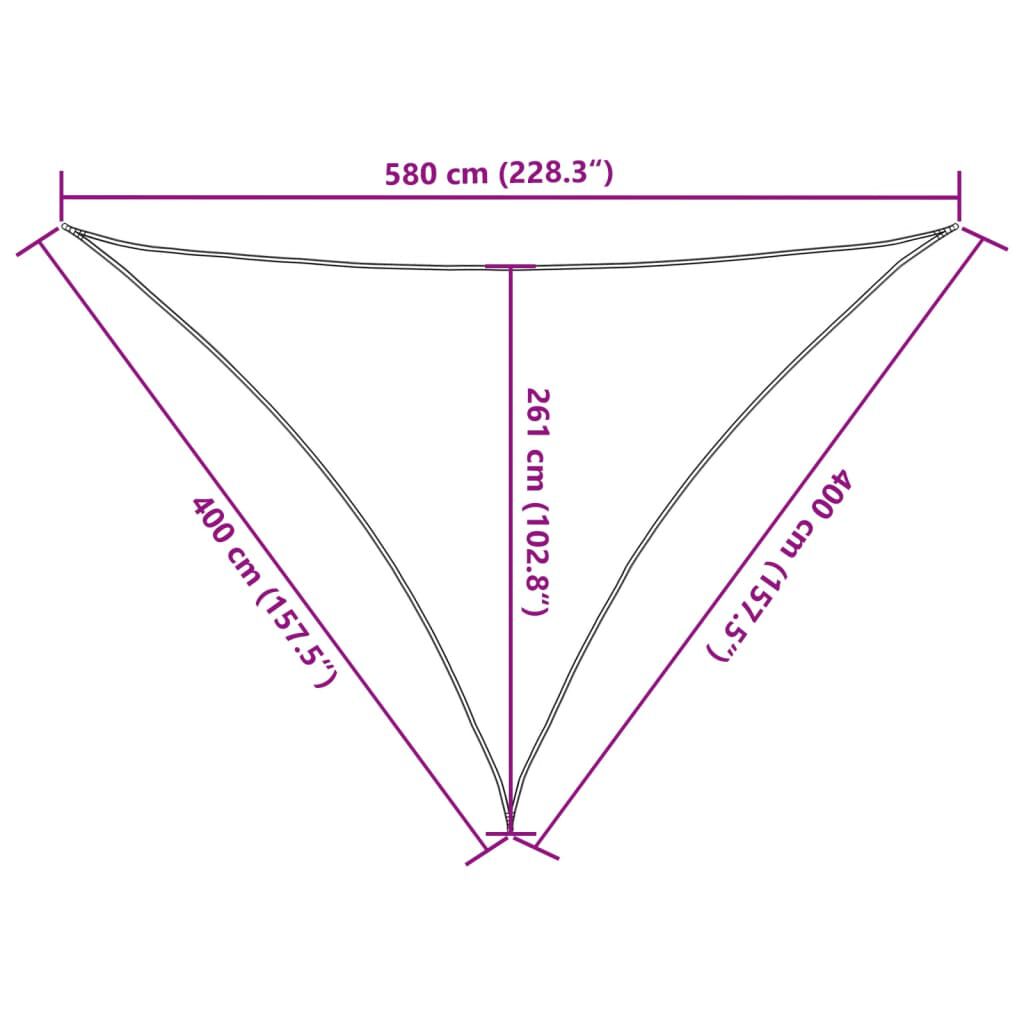 vidaXL Πανί Σκίασης Taupe 4 x 4 x 5,8 μ. από HDPE 160 γρ./μ²