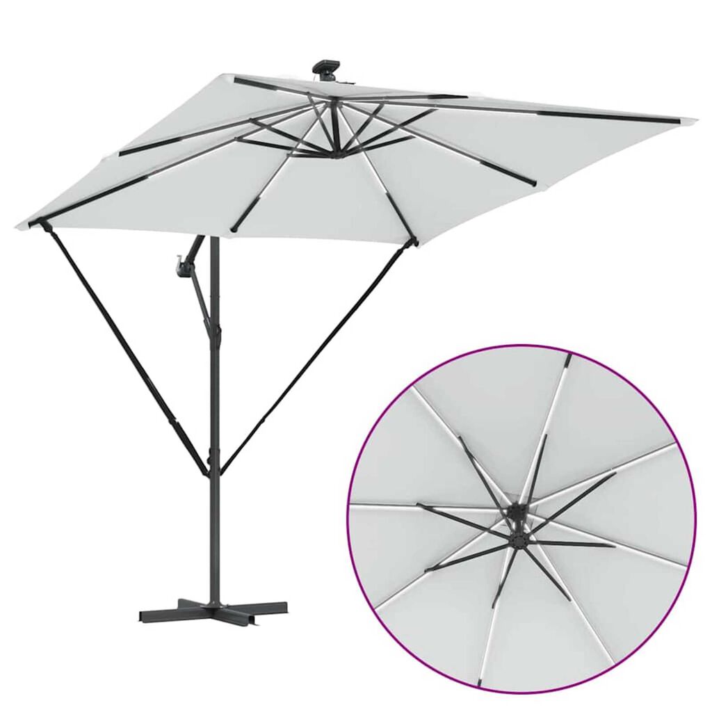 vidaXL Ομπρέλα Cantilever Banana Άμμος 249 x 249 x 250 εκ.