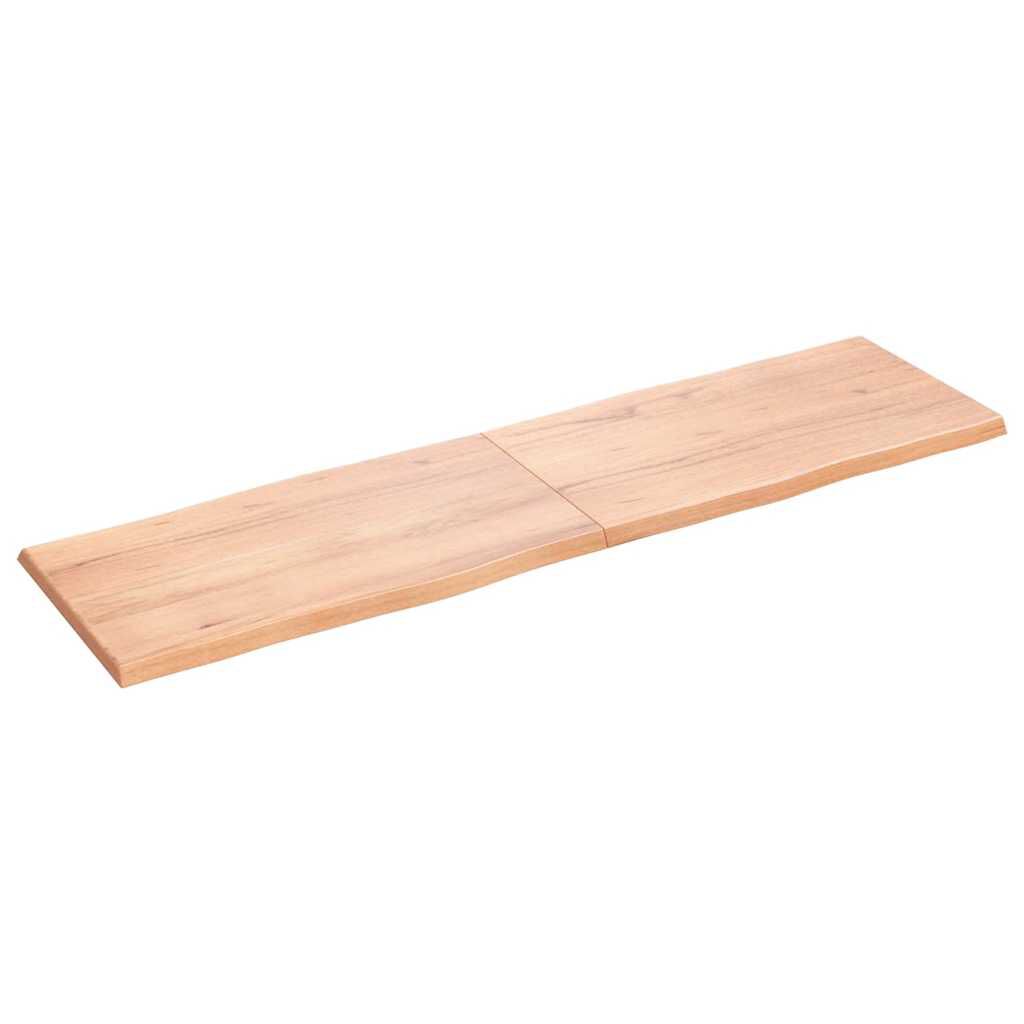 vidaXL Επιφ Τραπεζιού Αν Καφέ 180x50x(2-4)εκ.Ακατέργ. Μασίφ Ξύλο Δρυός