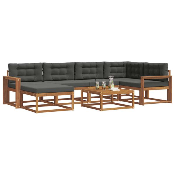 vidaXL &Sigma;&epsilon;&iota;&rho;ά &Kappa;&alpha;&nu;&alpha;&pi;έ &Epsilon;&xi;&omega;&tau;&epsilon;&rho;&iota;&kappa;&omicron;ύ &mu;&epsilon; &mu;&alpha;&xi;&iota;&lambda;ά&rho;&iota; 7 pcs &Phi;&upsilon;&sigma;&iota;&kappa;ό &kappa;&alpha;&iota; &Alpha;&nu;&theta;&rho;&alpha;&kappa;ί