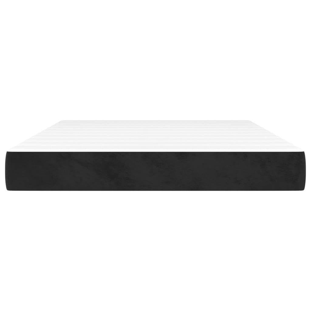 vidaXL Στρώμα με Pocket Springs Μαύρο 140x190x20 εκ. Βελούδινο